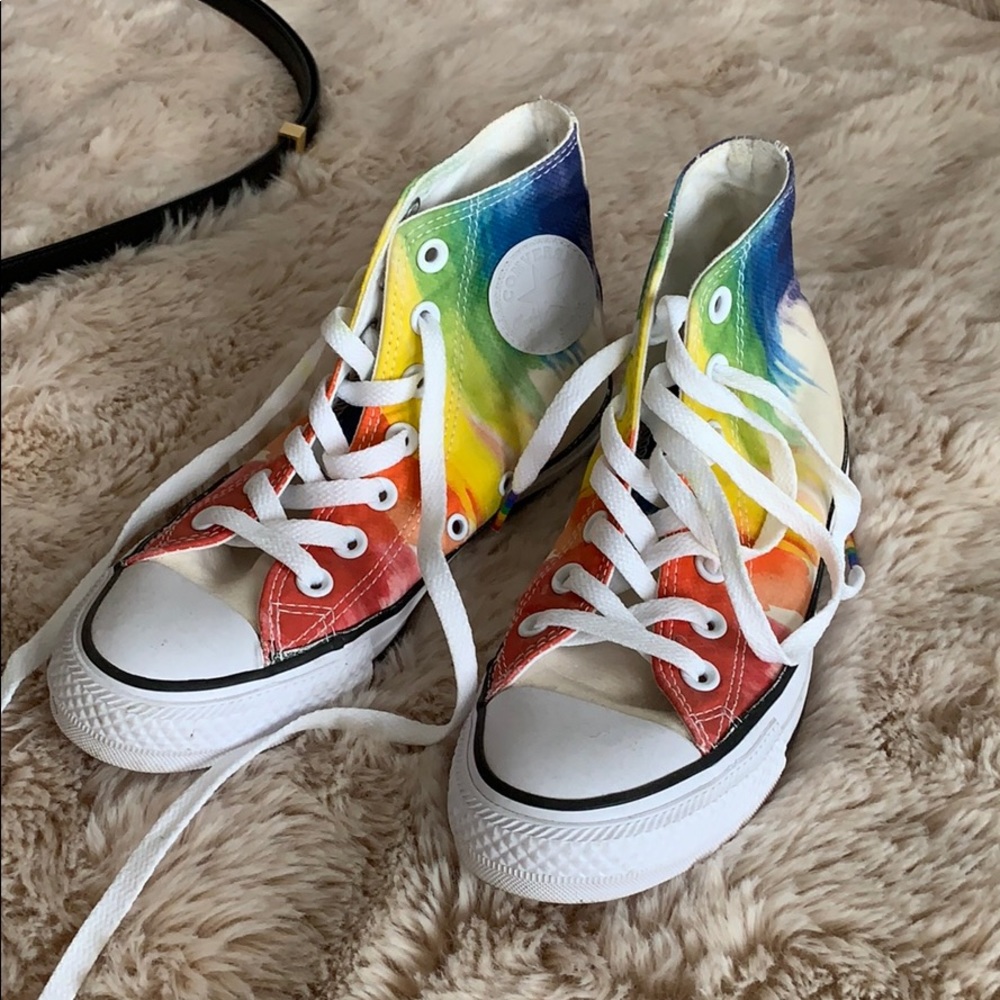 Converse All Star hi top watercolor pride rainbow